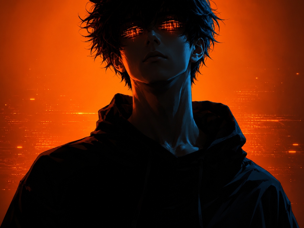 Sujith Balan - Glowing Orange Cyberpunk Visual